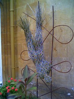 Willow man at Dillington House, Ilminster, Somerset