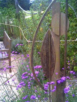 sculpture in the garden at Dillington House, Ilminster, Somerset