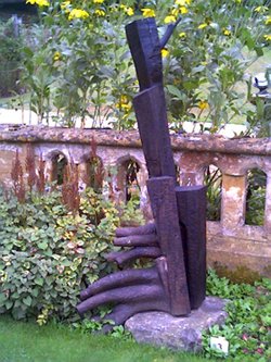 Modern art sculpture at Dillington House, Ilminster, Somerset