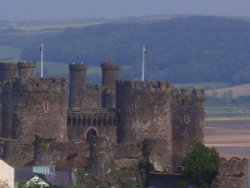 A view from Conwy Castle, North Wales Wallpaper