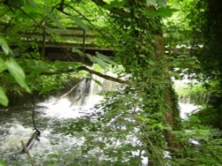 Former Weir that fed the old Cress brook Mill  in the Dales Wallpaper
