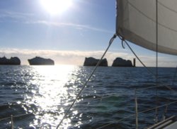 An evening sail by the Needles Wallpaper