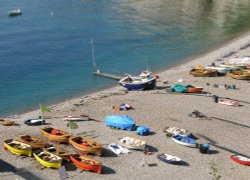 Boats at Beer in Devon Wallpaper