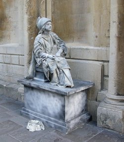 Street entertainer in Bath, Somerset
