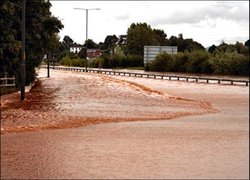 Floods at Tenbury Wells, Worcestershire Wallpaper