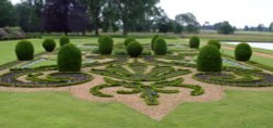 The formal garden at Oxburgh Hall