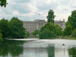Buckingham Palace in London from St James Park July 2007 Wallpaper