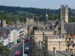 High Street, Oxford, Looking towards Magdalen Tower