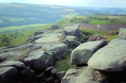 View over the valley from Cubar Edge, Derbyshire Wallpaper