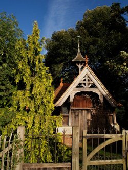 Curious cemetery gatehouse, Middle Claydon, Bucks