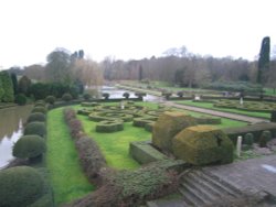 A view of the Gardens from Coombe Abbey Hotel, Warwickshire Wallpaper