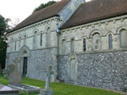 Church of St. Nicholas, Barfrestone, Kent Wallpaper