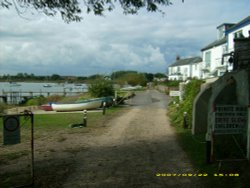 Fisherman's Bank in Mudeford, Dorset looking West