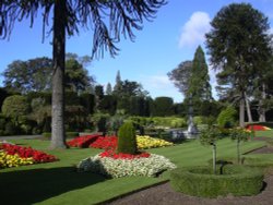 Formal gardens and fountain, Brodsworth Hall, South Yorkshire Wallpaper