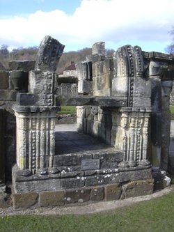 Shrine of Abbot William 1131 - 45, Rievaulx Abbey, North Yorkshire