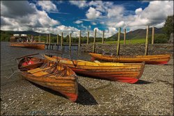 Boats at Derwentwater, Cumbria Wallpaper