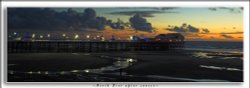 North pier after sunset, Blackpool, Lancashire