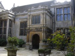 Deene Park courtyard in Corby, Northamptonshire Wallpaper