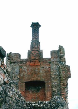 Fireplace at Framlingham Castle, Framlingham in Suffolk