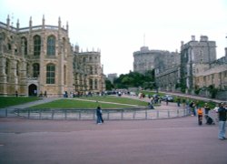 Overview of St George's Chapel and Windsor Castle in Berkshire Wallpaper