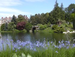 Sandringham House from the lake, Sandringham, Norfolk Wallpaper
