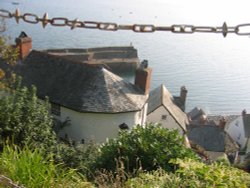Rooftops, Clovelly, Devon Wallpaper