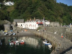 From the harbour wall in Clovelly, Devon Wallpaper