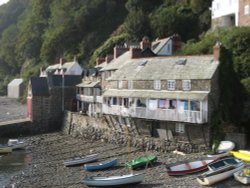 Harbour view at Clovelly, Devon Wallpaper