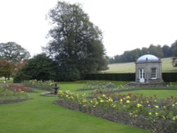 Rose garden at Kedleston Hall, Derbyshire Wallpaper