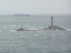 Longships Lighthouse off Land's End, Cornwall Wallpaper