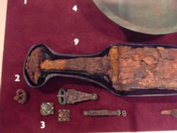 Sword and fittings from burial, Sutton Hoo, Woodbridge, Suffolk