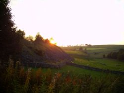 As sun sets over Hartington, Derbyshire Wallpaper