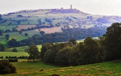 Castle Hill, Photograph taken from Kaye Lane, Almondbury, West Yorkshire - Summer 2002 Wallpaper