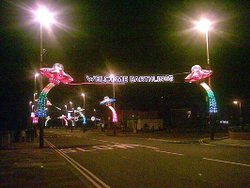 Start of the lights at starr gate, Blackpool Illuminations, Lancashire Wallpaper