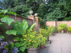 Inside walled garden at Tyntesfield, Wraxall, Somerset Wallpaper