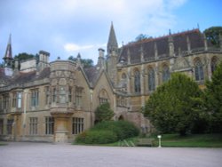 Tyntesfield with chapel on right. Wallpaper
