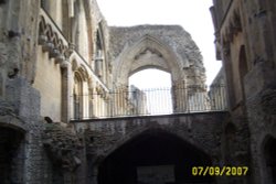 Inside the ruins, Glastonbury Abbey, Somerset Wallpaper
