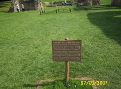 The site of King Arthur's tomb in the Abbey grounds, Somerset Wallpaper