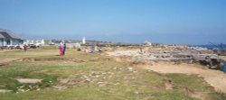 The cliff top and the stone quarry at Portland Bill, Dorset Wallpaper