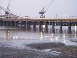 Dusk at New Holland Pier, Lincolnshire Wallpaper