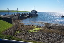 Shapinsay Ferry in the harbour, 2007 Wallpaper