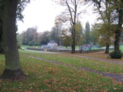 Play area for young children at Titchfield Park, Hucknall, Nottinghamshire Wallpaper