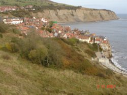 Cliff View of Robin Hood's Bay, North Yorkshire