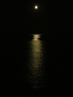 Moon over Saltwick Bay