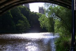 View towards the Cathedral Twin Towers, Durham, County Durham Wallpaper
