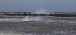 Fabulous waves on the windy beach at Sea Palling, Norfolk
