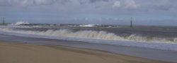 Waves crash onto the beach, Sea Palling, Norfolk