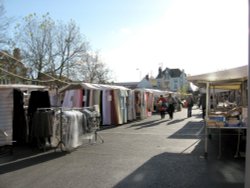 Friday Market Day at Hucknall, Nottinghamshire Wallpaper