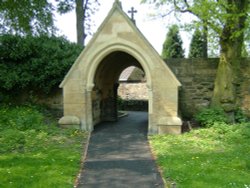 Archway to  hickleton church.