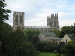 York Minster from the city walls Wallpaper